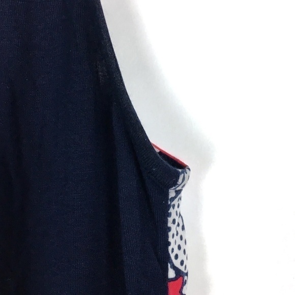 CROWN & IVY Tank Top Blouse Dot Elephants Soft Lightweight Petite Size Small PS - Picture 8 of 11